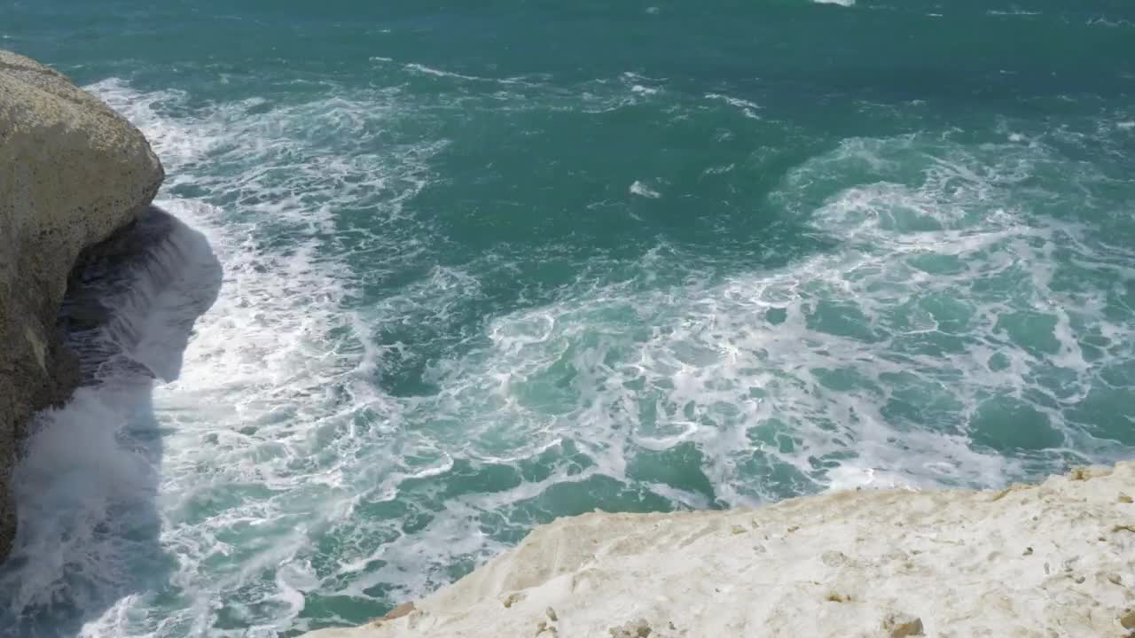 Stock Footage Waves Against Chalk Cliffs Live Wallpaper - Free Download