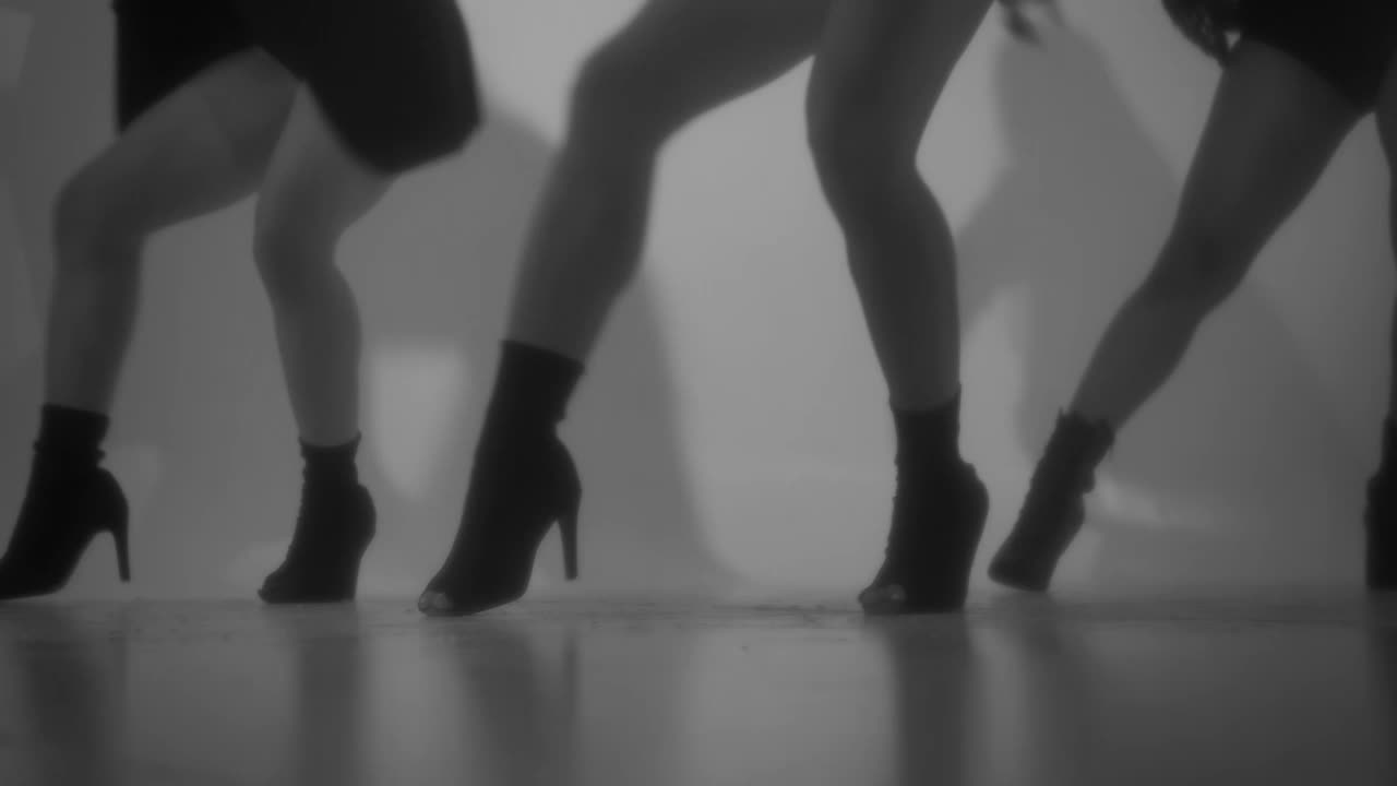 Stock Video Legs Of Three Girls Dancing A Choreography Animated Wallpaper - Free Download
