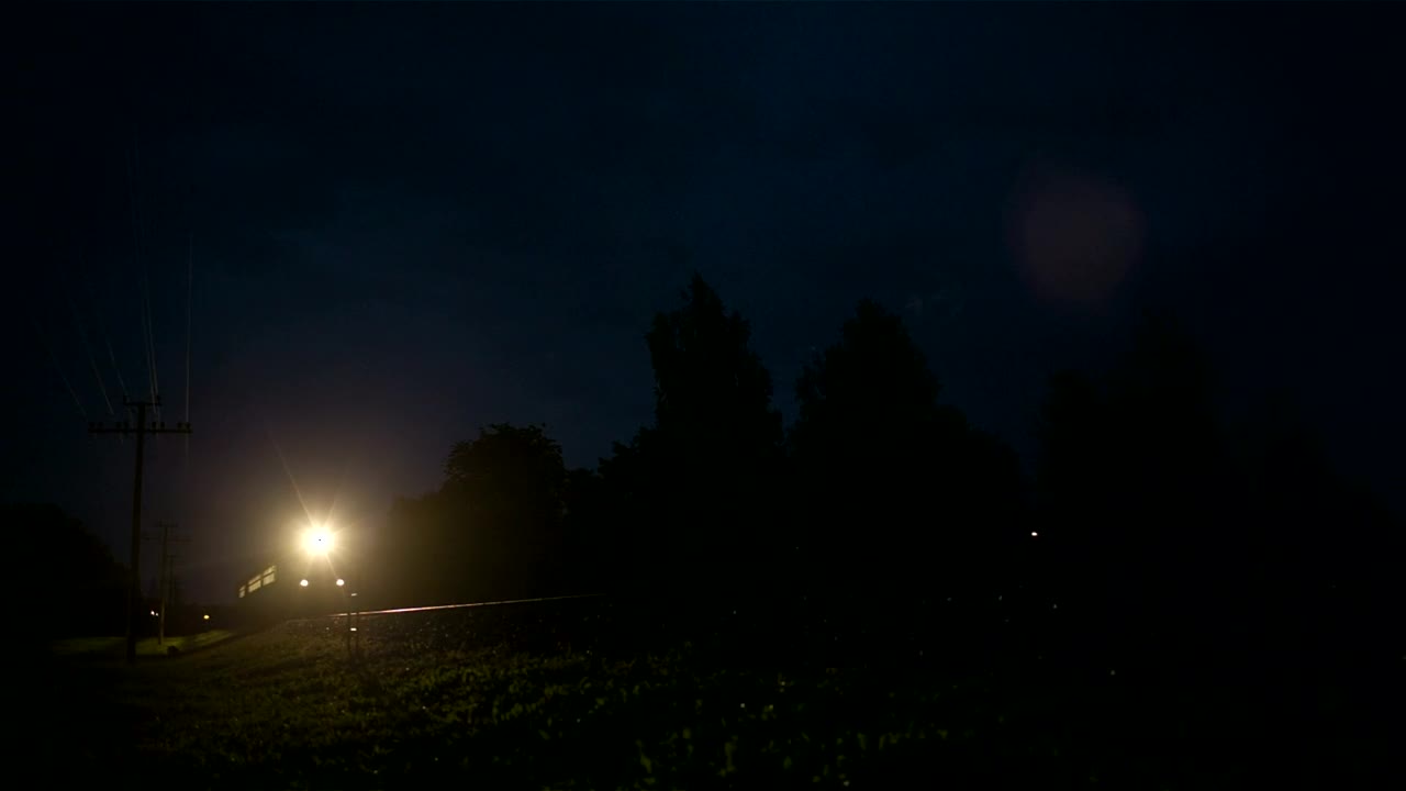 Stock Video Night Train Heading Through The Countryside Live Wallpaper - Free Download