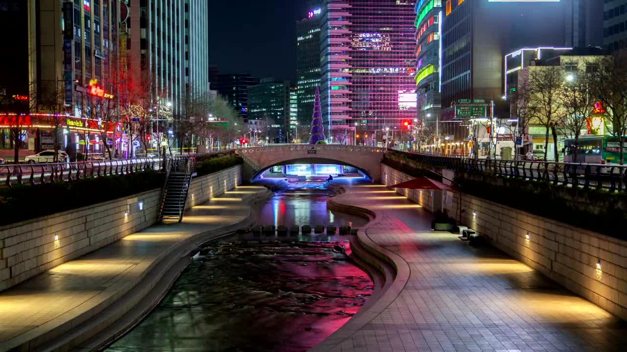 Free Stock Video Seoul Colorful Cityscape And Traffic Live Wallpaper - Free Download