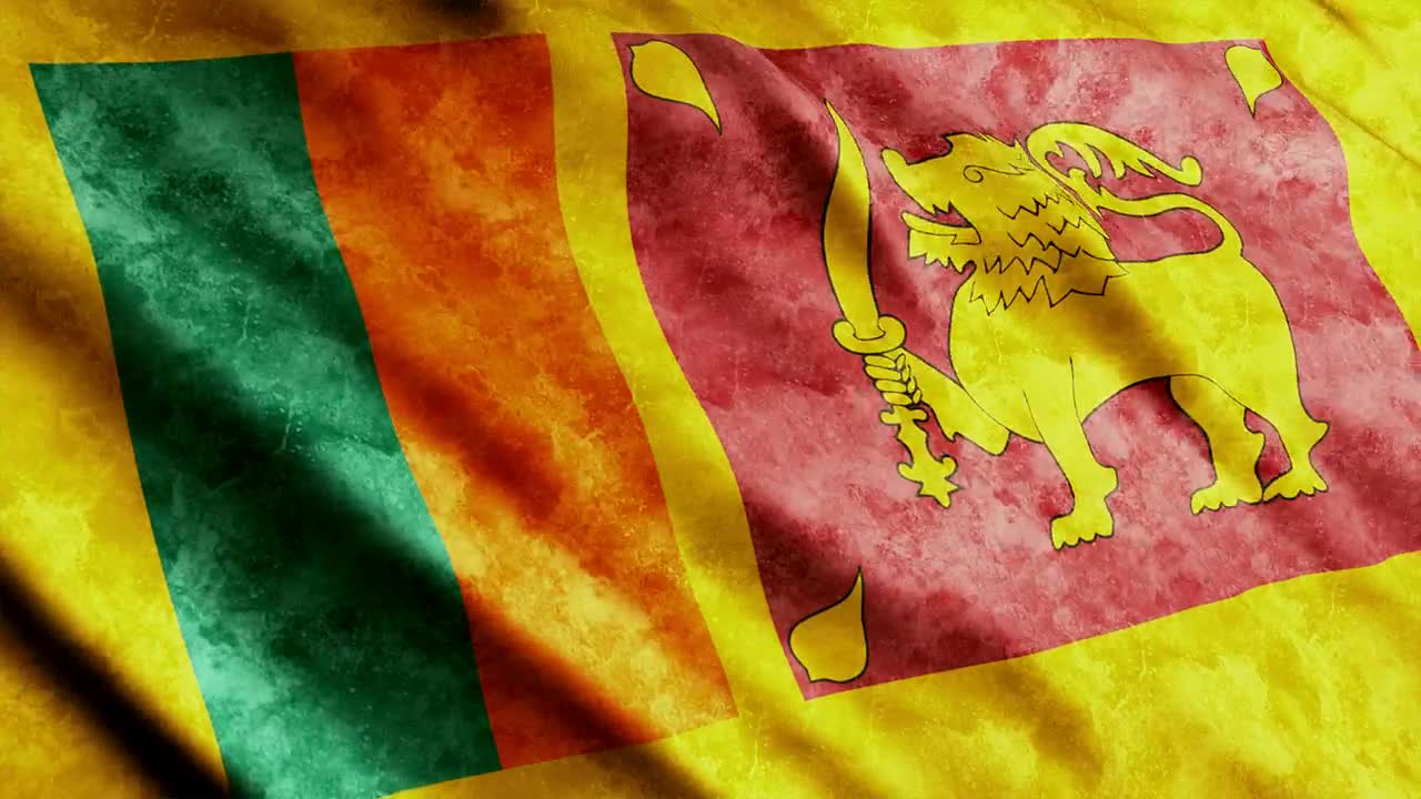Free Video Stock Sri Lanka D Waving Flag With Faded Texture Live Wallpaper - Free Download