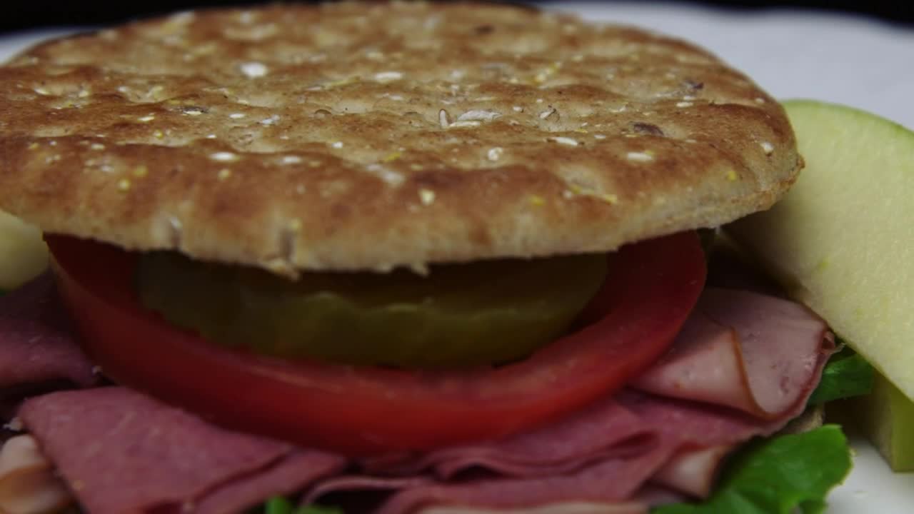 Free Video Stock Slim Sandwich With Ham And Apple Live Wallpaper - Free Download