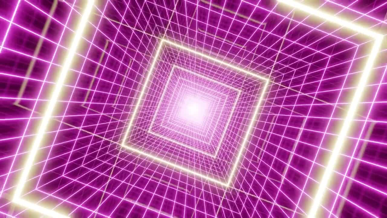 Free Video Stock Square Cyberpunk Tunnel With Purple Lasers Live Wallpaper - Free Download