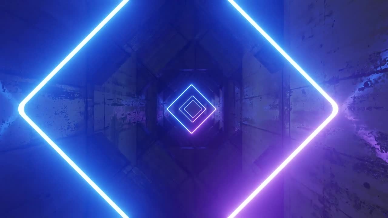 Free Video Stock Some Abstract Wooden Ruins With Neon Frames Live Wallpaper - Free Download