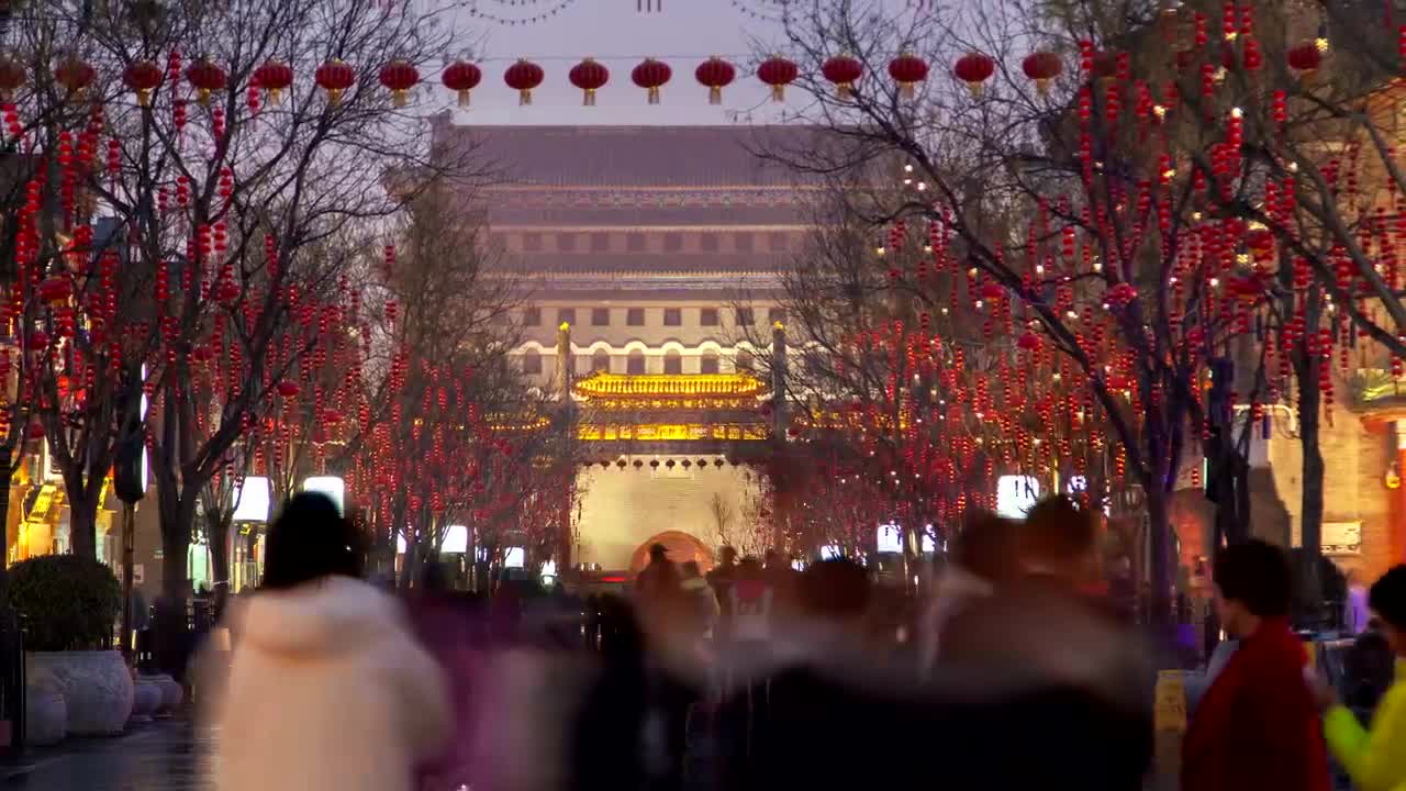 Stock Video People Walking In The Qianmen Street In China Live Wallpaper - Free Download
