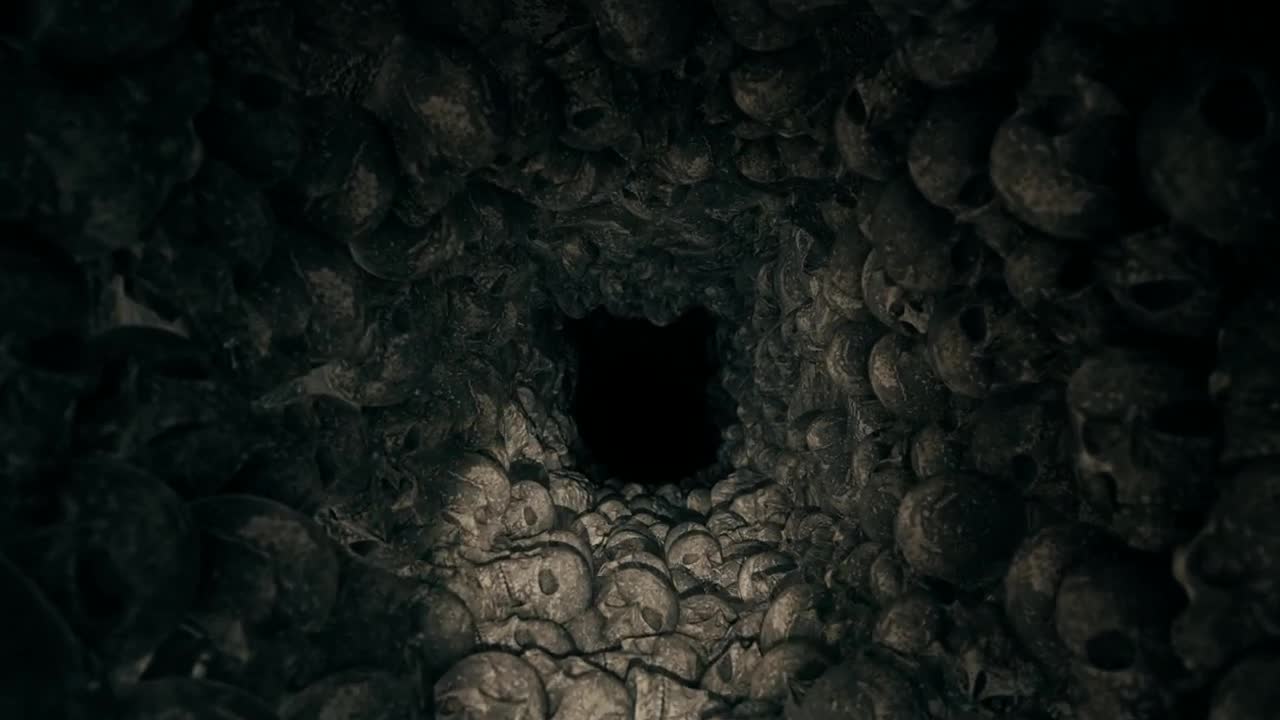 Stock Video Creepy Dark Cave Full Of Skulls Live Wallpaper For PC - Free Download