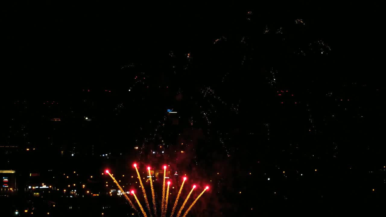 Stock Video Firework Flashing In The City Sky Live Wallpaper For PC - Free Download