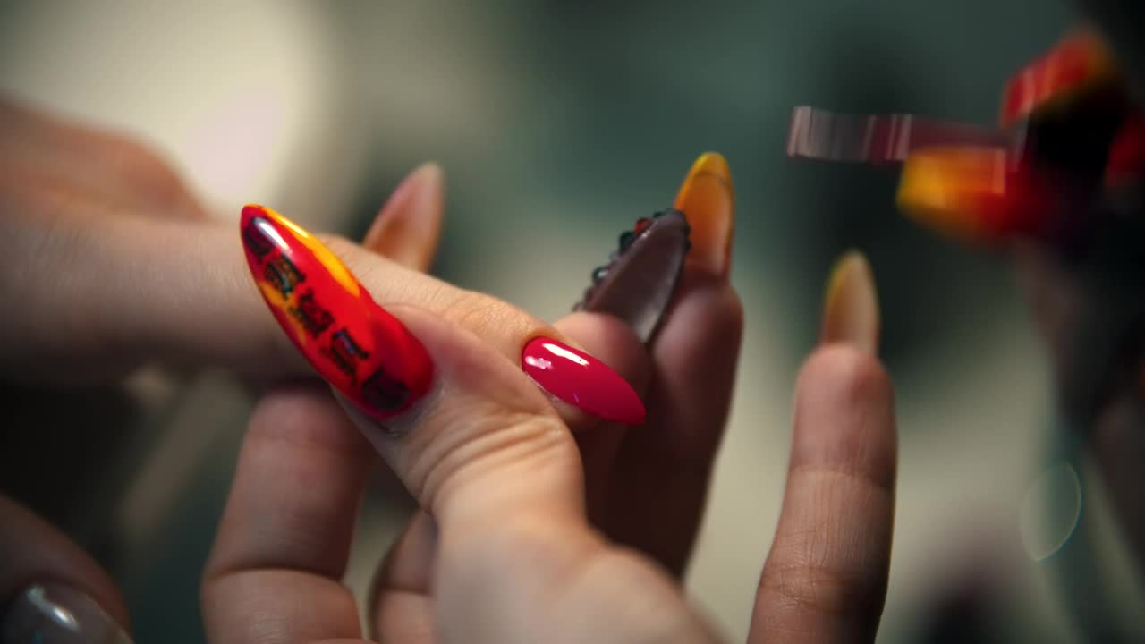 Stock Footage Woman Applying Nail Polish To Manicure Client Live Wallpaper - Free Download