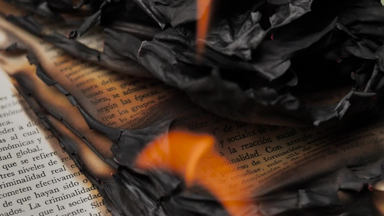 Stock Video Flames Burning The Pages Of A Book Close Up View Live Wallpaper For PC - Free Download