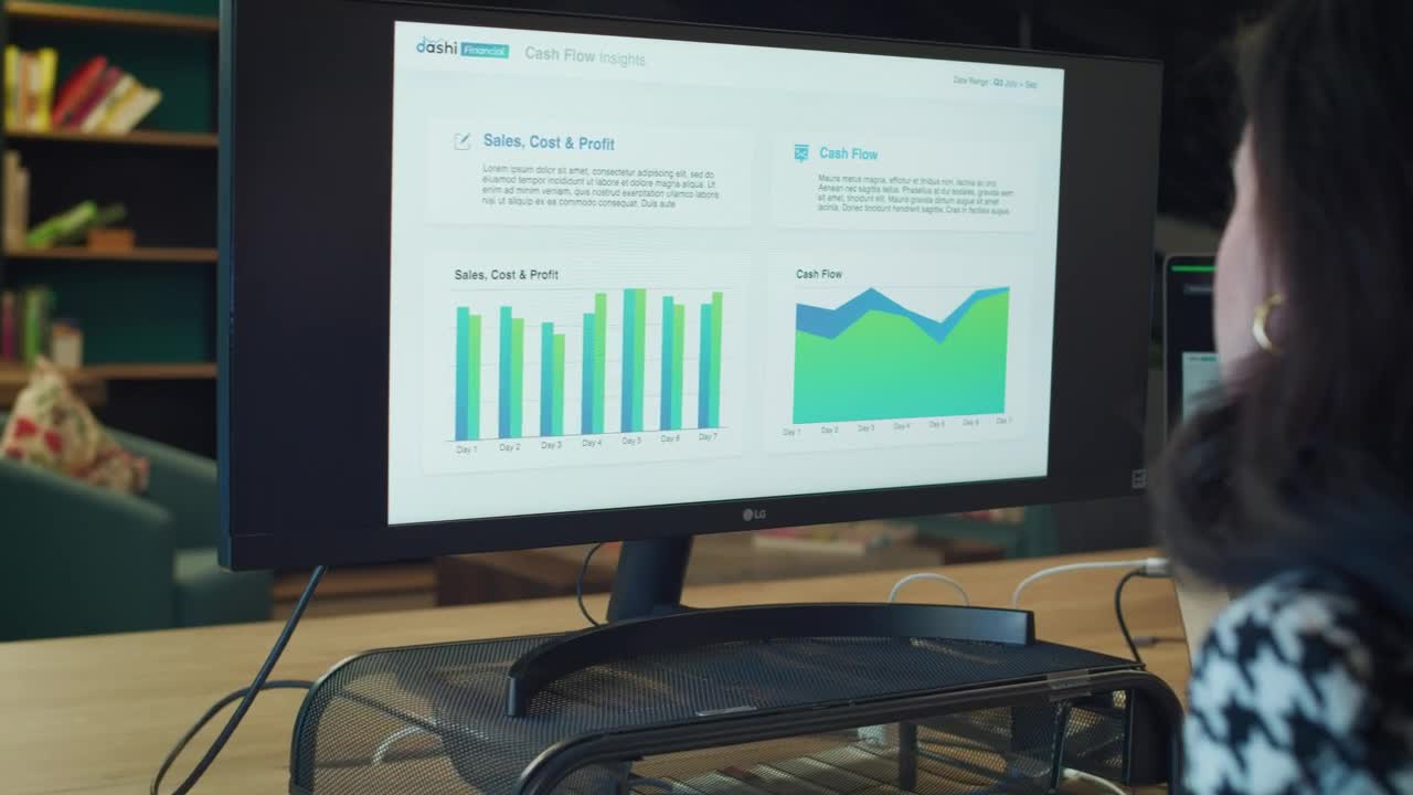 Video Stock Professional Woman Working On Graphs In The Office Live Wallpaper Free - Free Download