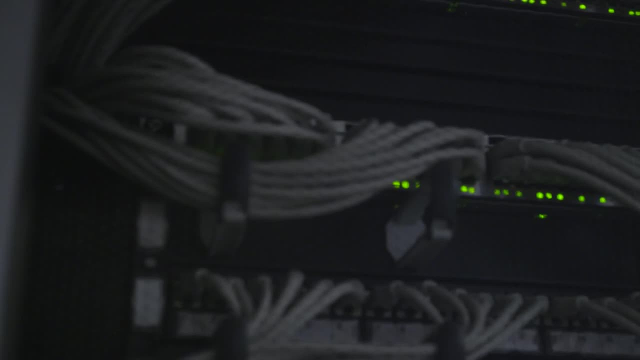 Free Video Stock tidy cables in a server rack Live Wallpaper - Free Download