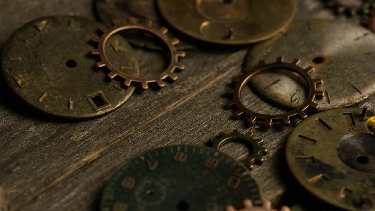 Free Stock Video Vintage Clock Gears On The Table Live Wallpaper - Free Download
