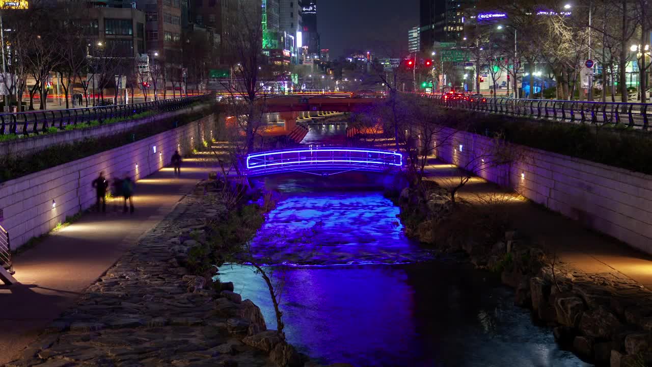 Stock Video Korea City Street And Walking Road With A Bridge Animated Wallpaper - Free Download