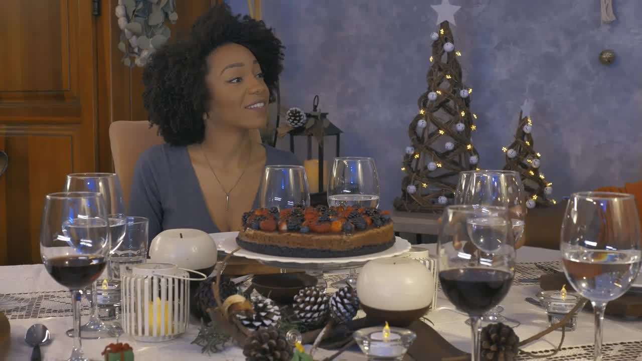 Free Video Stock toast during a christmas dinner Live Wallpaper - Free Download