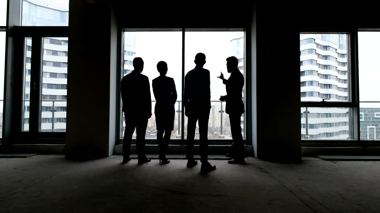 Free Stock Video Silhouettes Of A Business Meeting Live Wallpaper - Free Download