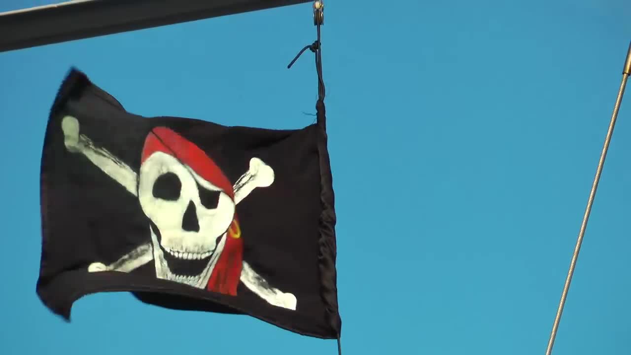 Video Stock Pirate Flag On A Boat Live Wallpaper Free - Free Download