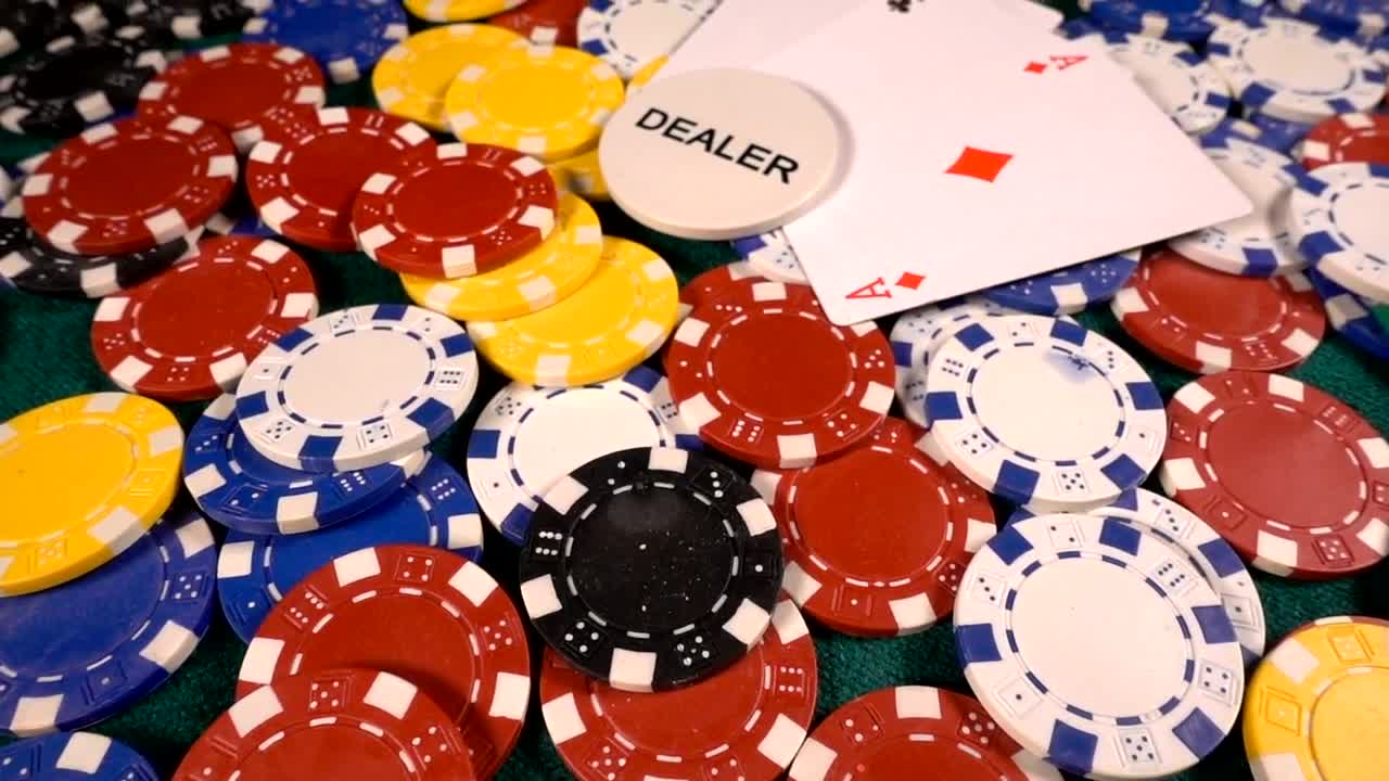 Video Stock Poker Hand Of  Aces At A Poker Table Live Wallpaper Free - Free Download