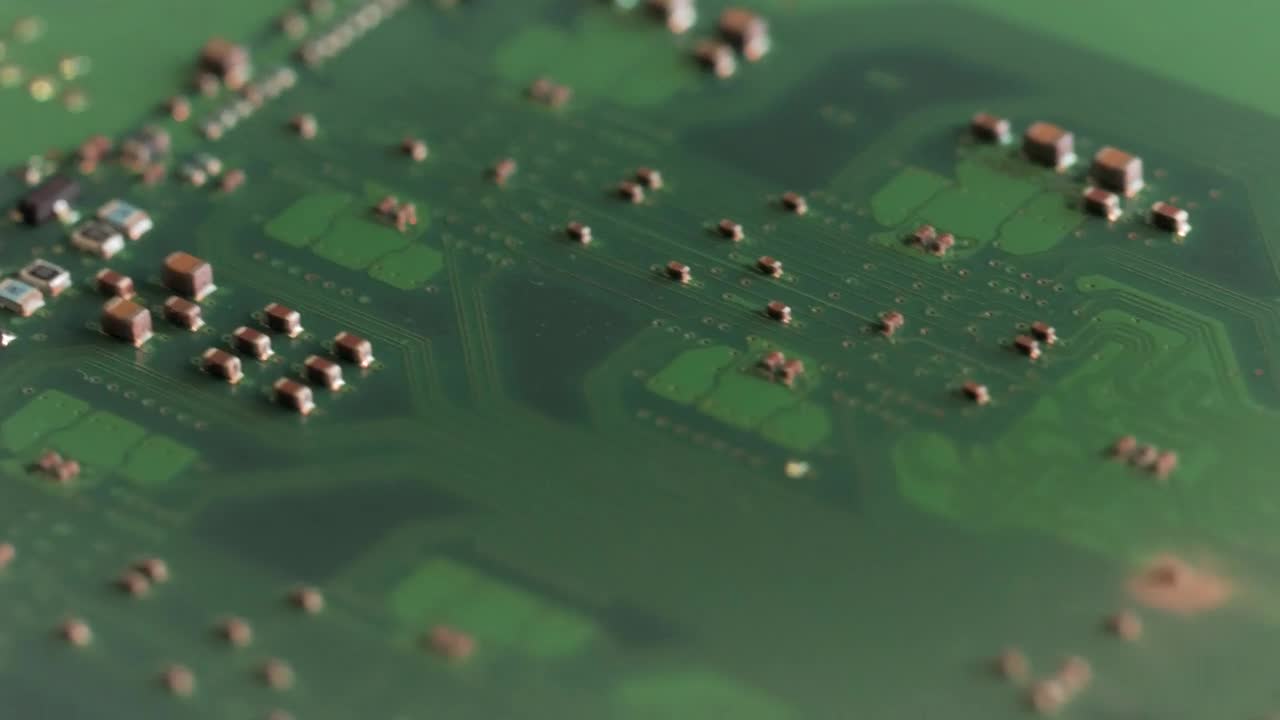 Video Stock Closeup Video Of A Motherboard With Microchips Live Wallpaper For PC - Free Download