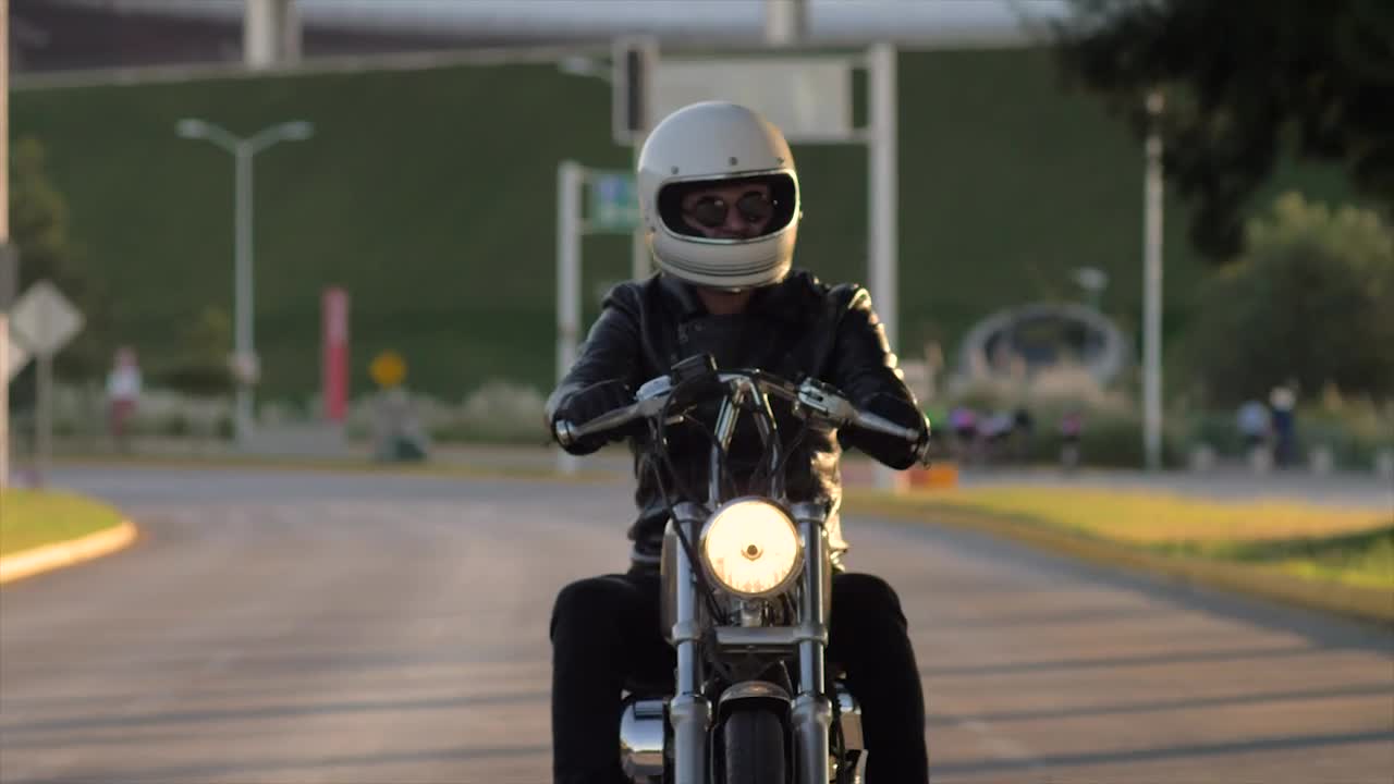 Stock Video Person Driving A Motorcycle On A Lonely Street Live Wallpaper - Free Download