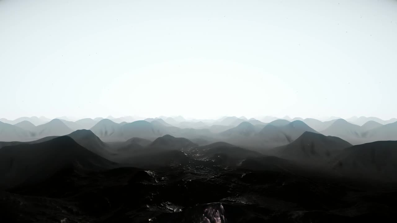 Stock Video Flying Over The Silhouettes Of Mountains Of A Planet Live Wallpaper For PC - Free Download
