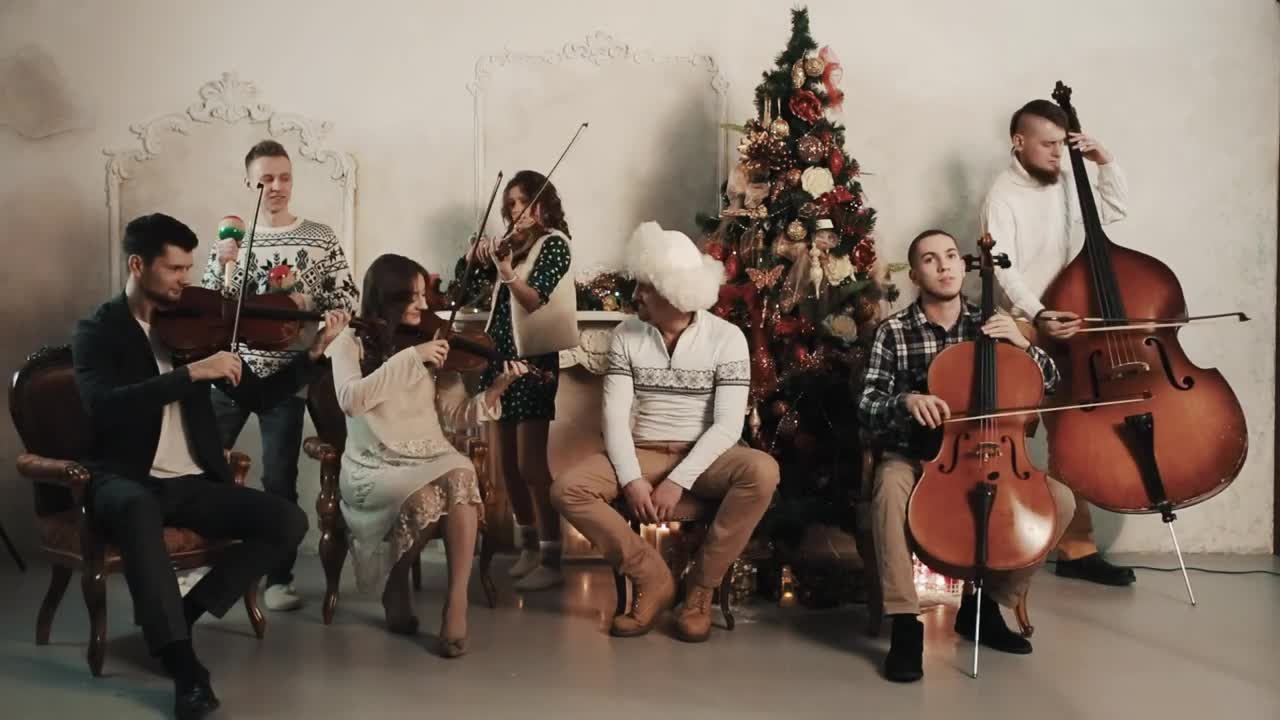 Stock Video Festive Band Playing By A Tree Live Wallpaper For PC - Free Download