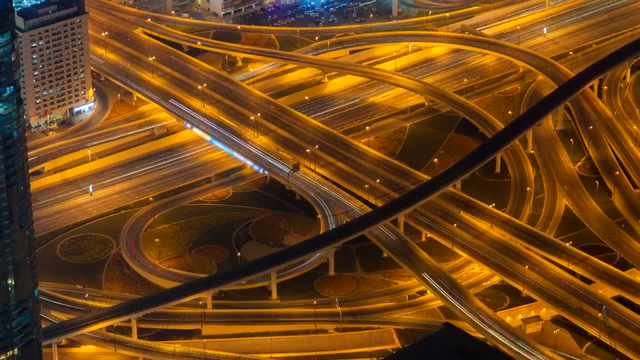 Stock Video Night Traffic Highwat Junction Live Wallpaper - Free Download