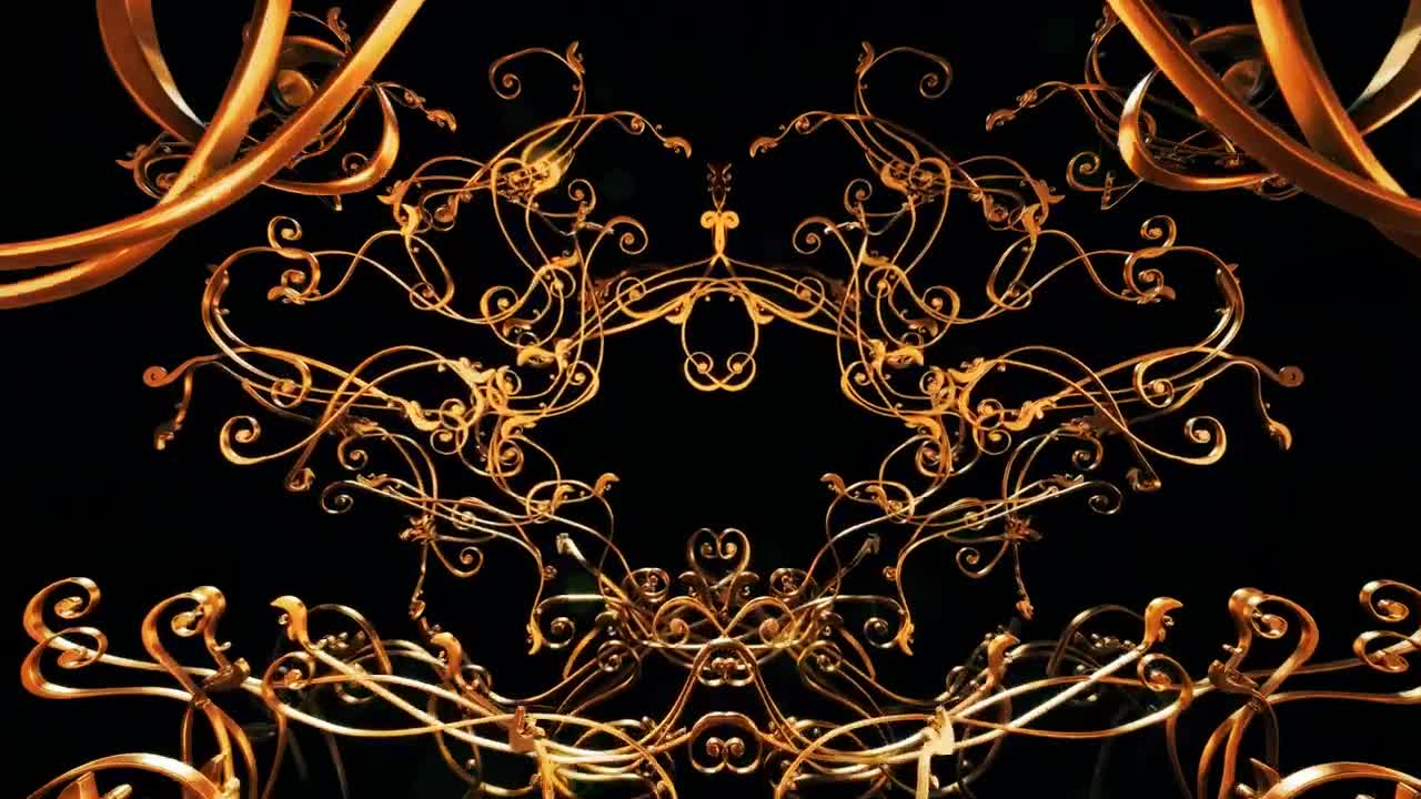 Stock Video Flying Among Classic Golden Figures Live Wallpaper For PC - Free Download