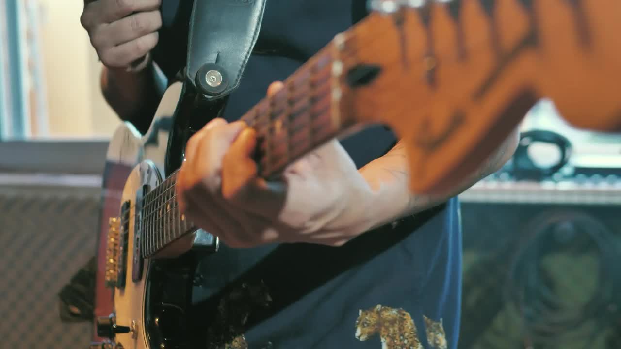 Stock Video Guitarist Performing A Song Live Wallpaper For PC - Free Download