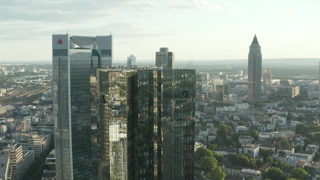 Stock Video Corporate Office Skyscrapers Of Frankfurt Live Wallpaper For PC - Free Download