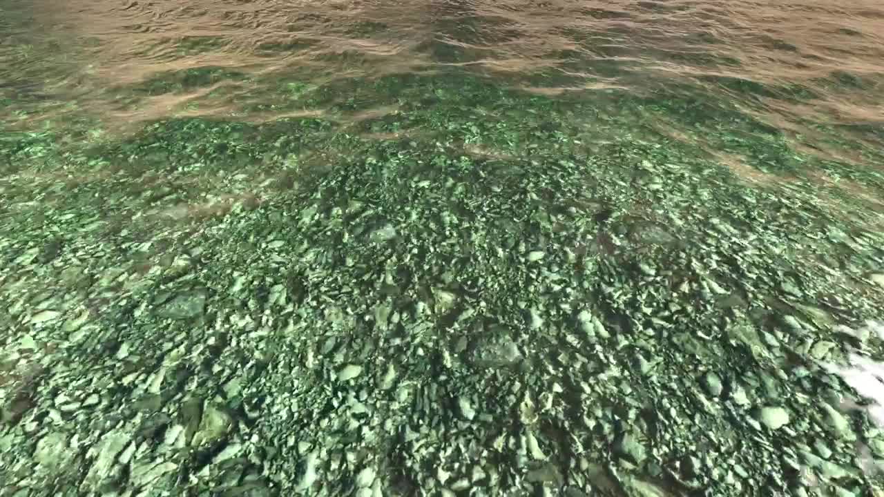 Free Video Stock transparent water flowing on a rocky bottom Live Wallpaper - Free Download
