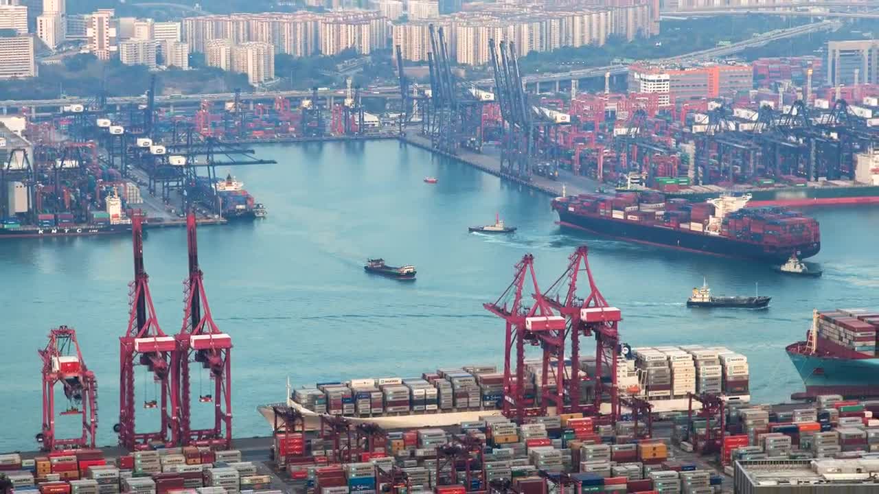 Video Stock Cargo Ship Arriving To Container Terminal Live Wallpaper For PC - Free Download