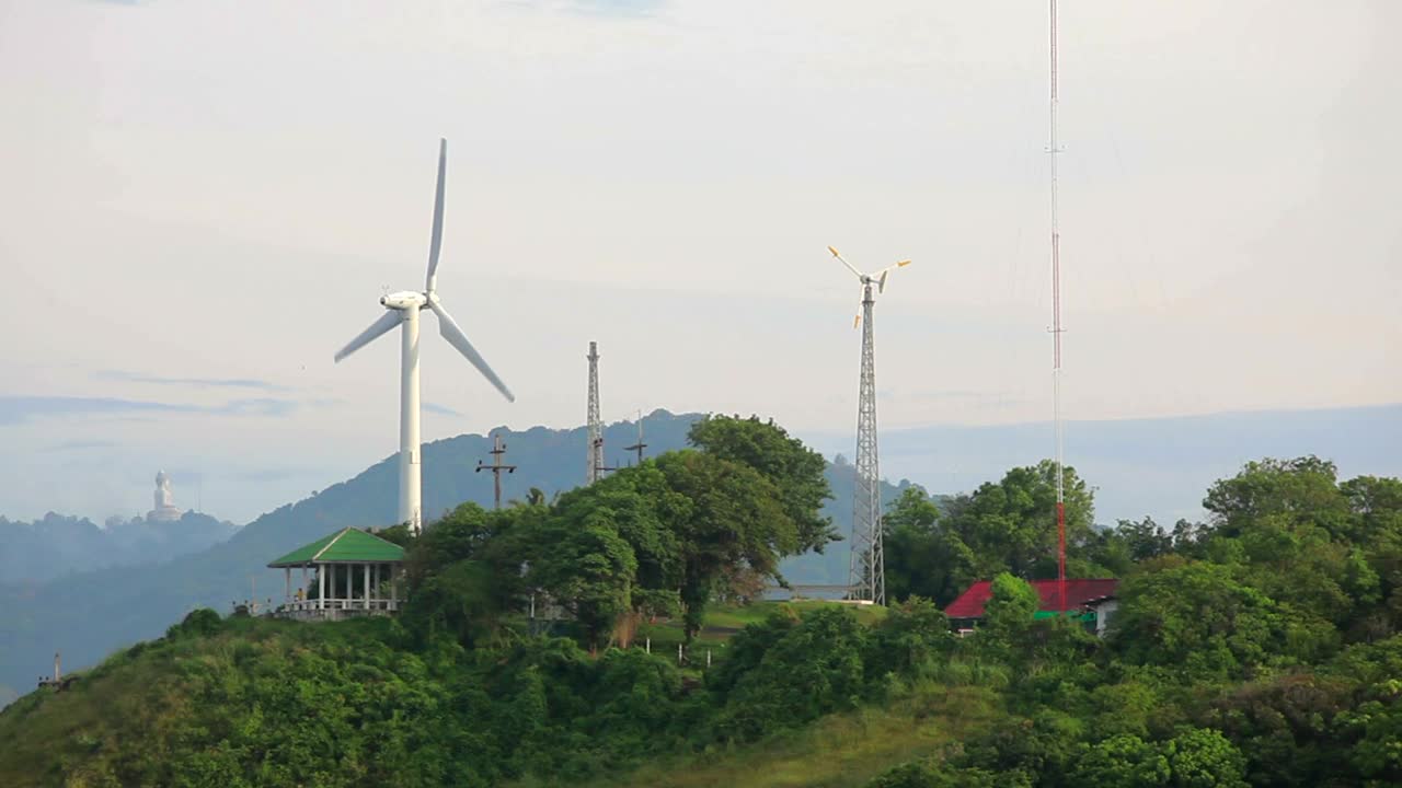 Stock Video Electricity Windmill In The Top Of The Hill Live Wallpaper For PC - Free Download