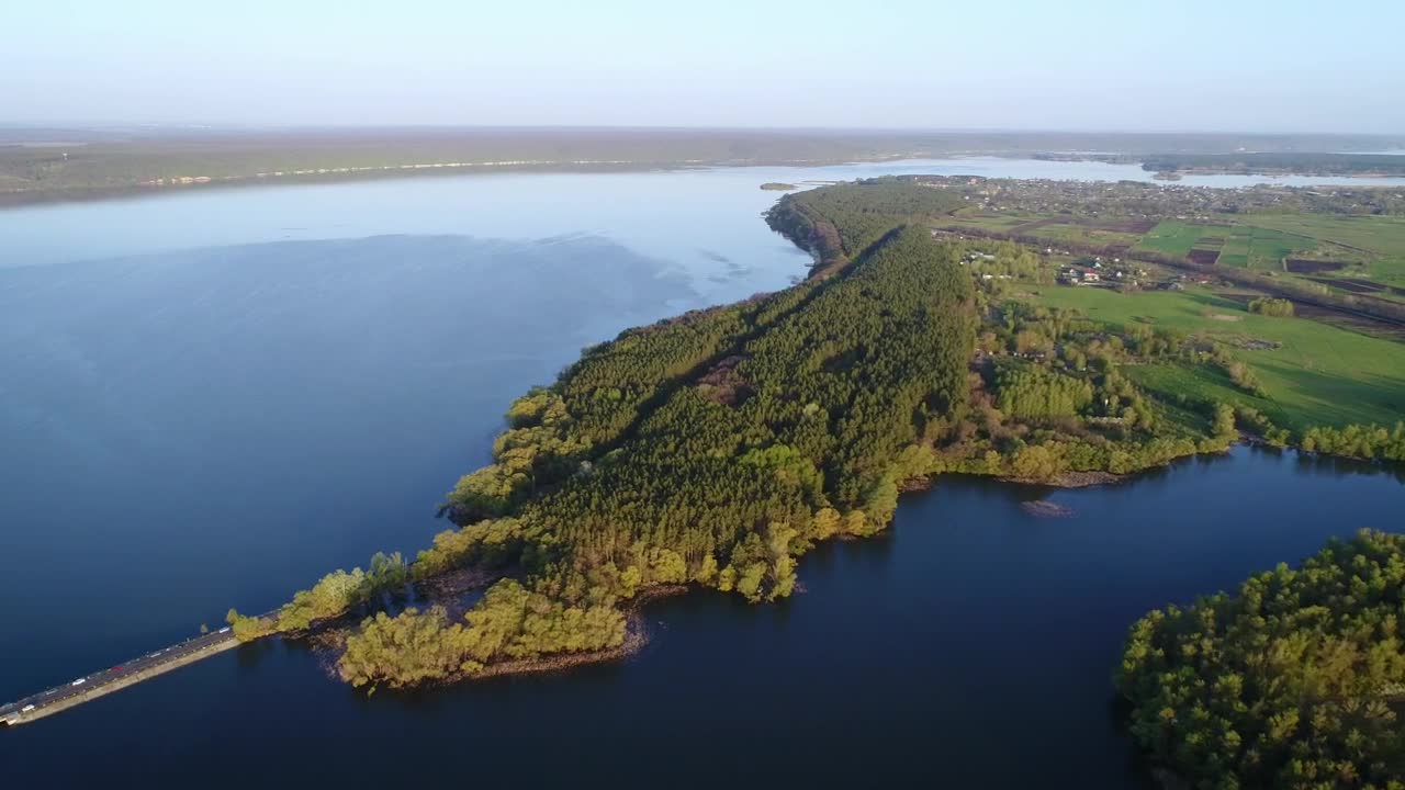 Free Video Stock the dam of a river aerial shot Live Wallpaper - Free Download