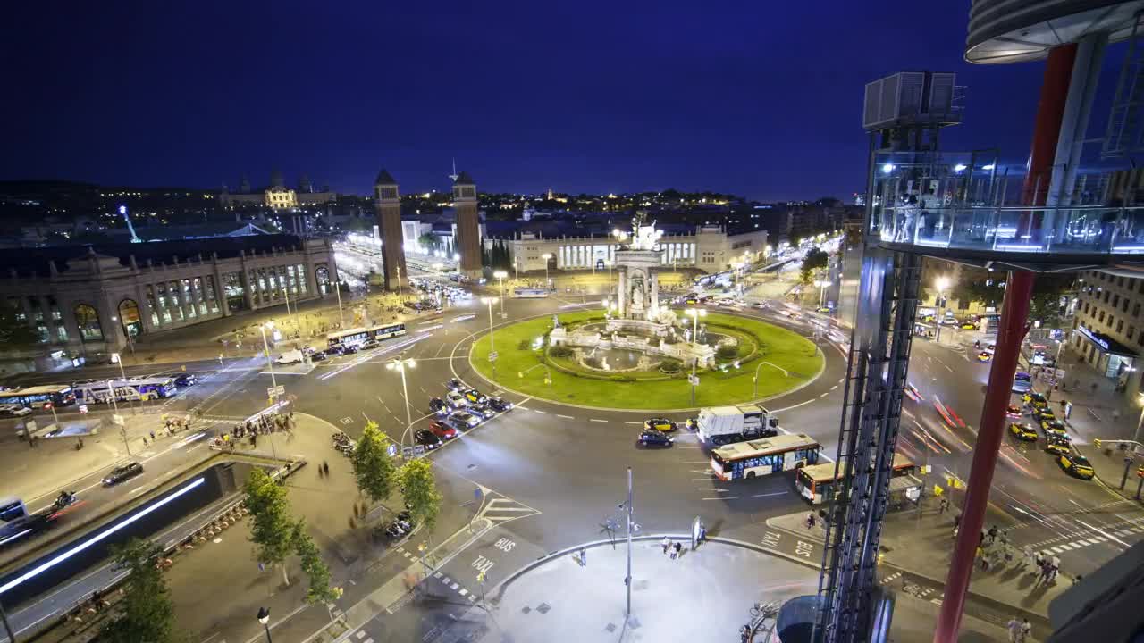 Stock Video Night Traffic On A Roundabout Hyper Lapse Live Wallpaper - Free Download