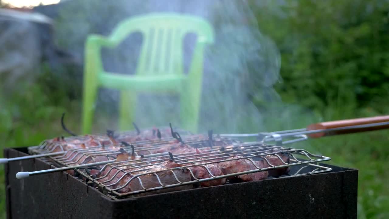 Stock Video Cooking Meat In The Garden Live Wallpaper For PC - Free Download