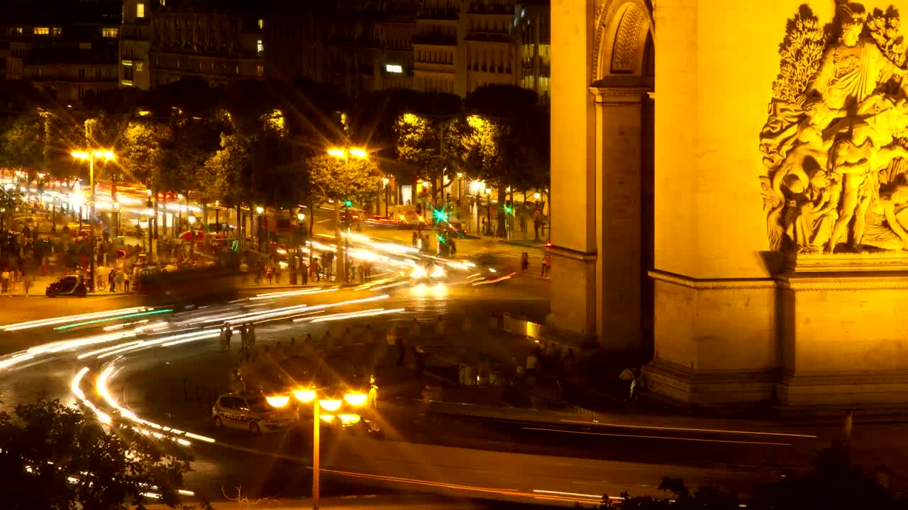 Stock Video Night Roundabout With Fast Motion Traffic Live Wallpaper - Free Download