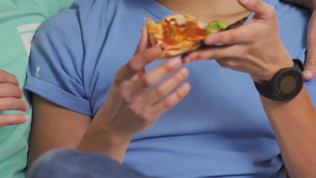 Stock Video Faces Of Two Lgbtq Men Eating A Slice Of Pizza Live Wallpaper For PC - Free Download