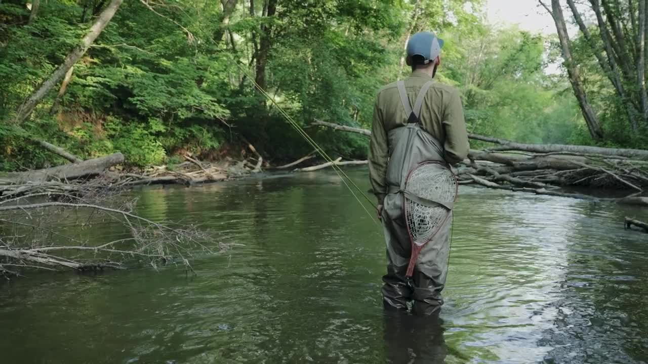 Stock Video Fisherman Standing In The River Live Wallpaper For PC - Free Download