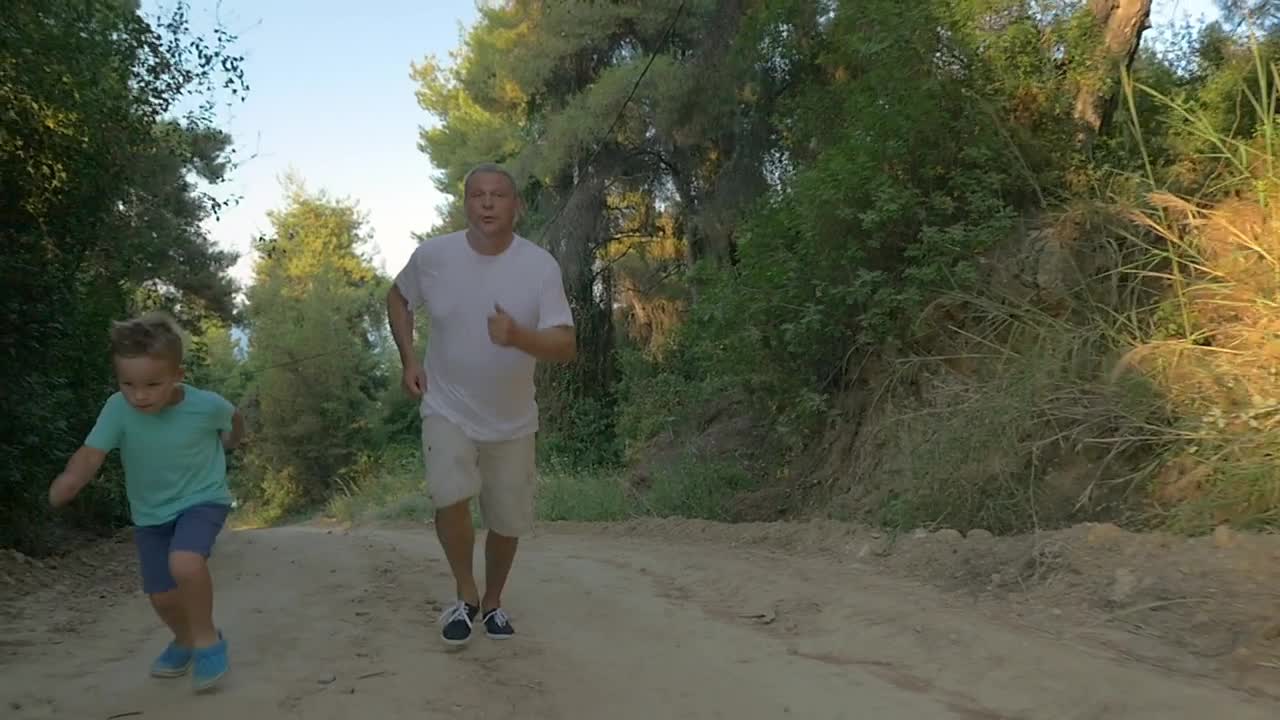 Stock Video Grandfather Running Through The Woods Live Wallpaper For PC - Free Download
