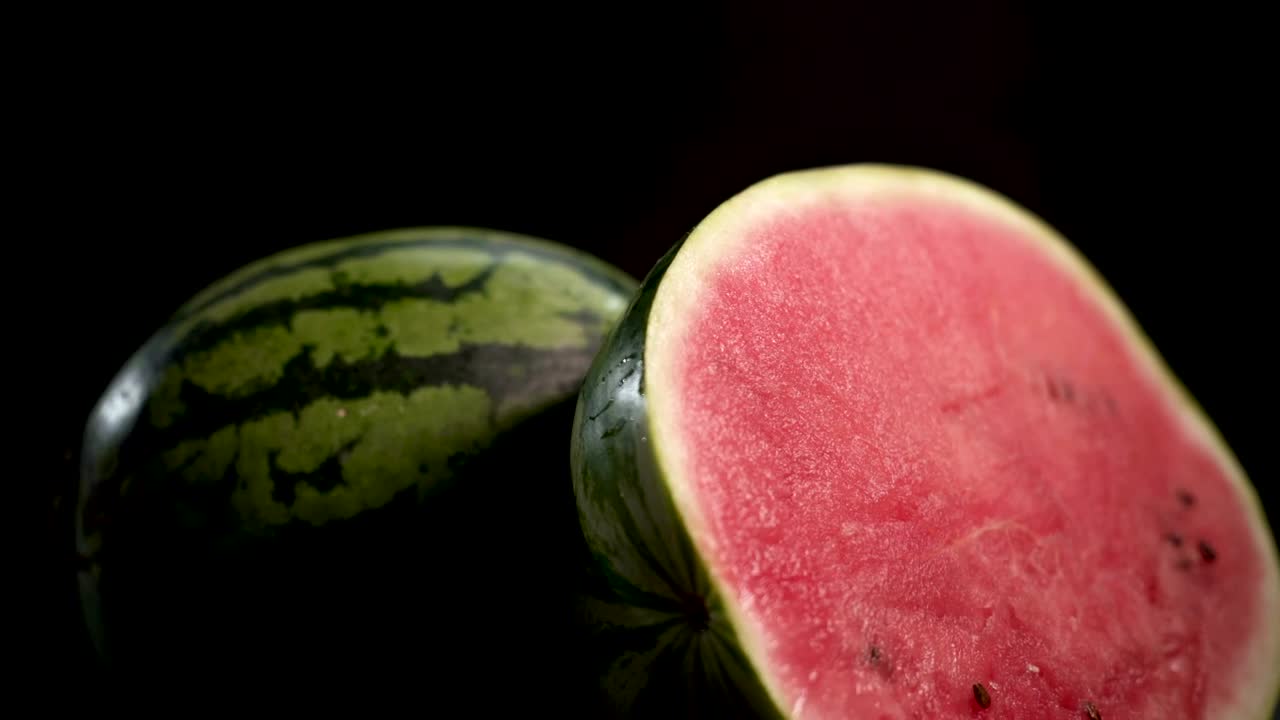 Stock Footage Watermelons On A Black Background Live Wallpaper - Free Download
