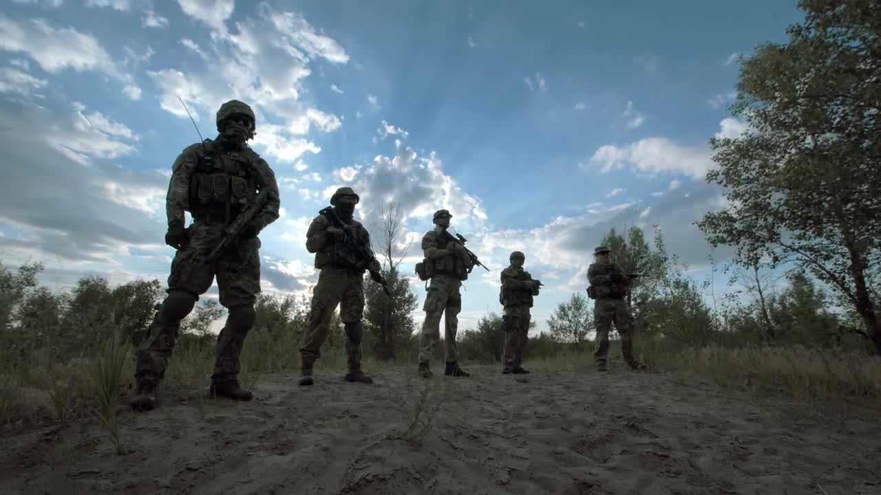 Stock Video Military Troop Standing Outdoor Animated Wallpaper - Free Download