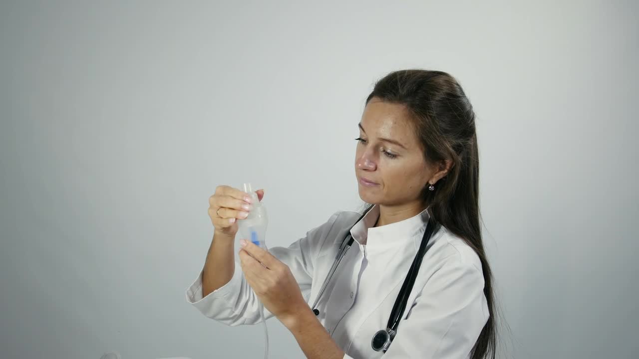 Stock Video Female Doctor Testing An Inhaler Live Wallpaper For PC - Free Download