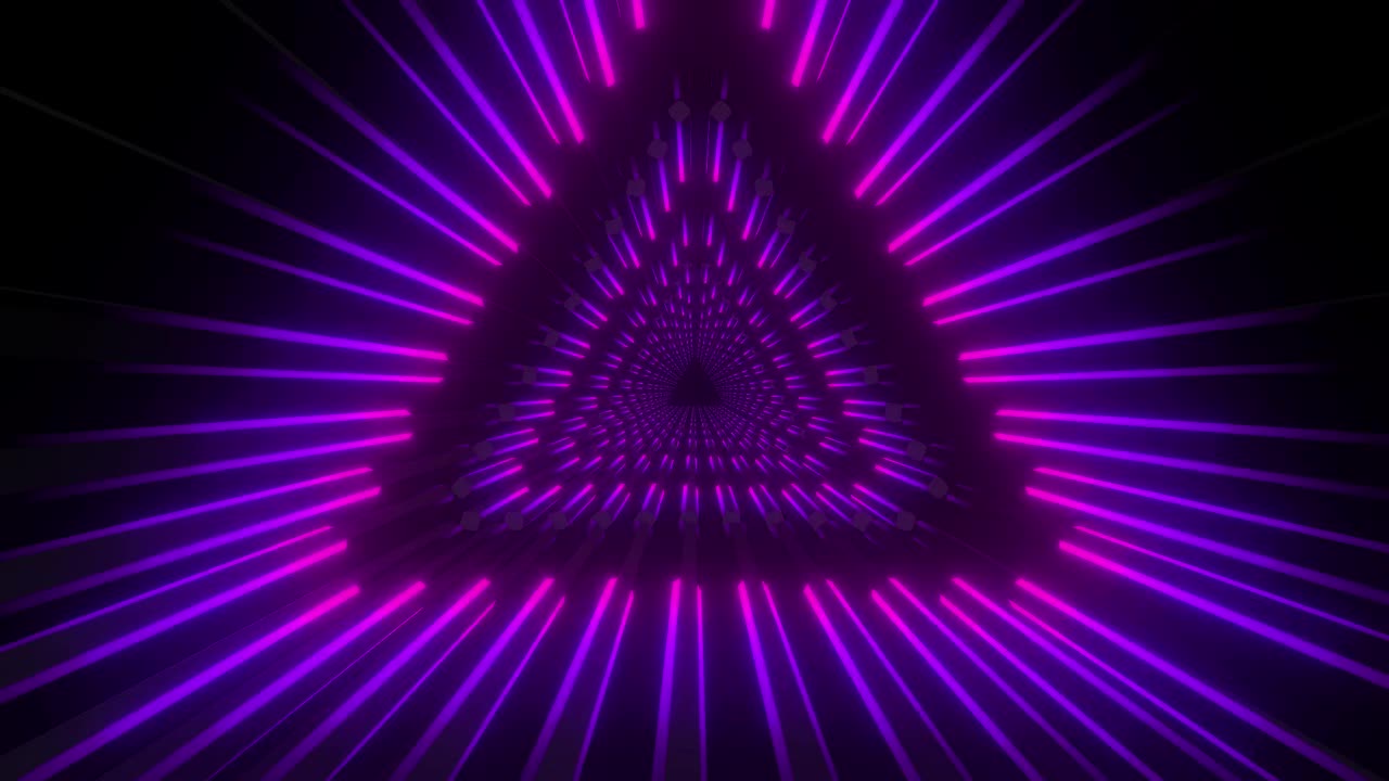 Free Stock Video Triangular Cylinders Passage Made Of Violet Light Live Wallpaper - Free Download
