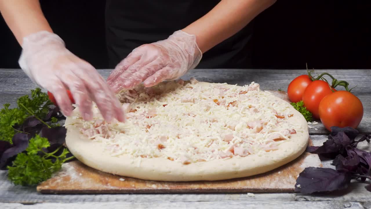 Video Stock Preparing A Cheese Pizza Live Wallpaper Free - Free Download