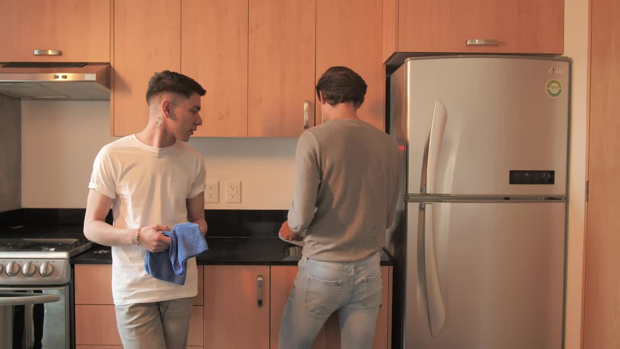 Stock Video Couple Washing The Dishes Live Wallpaper For PC - Free Download