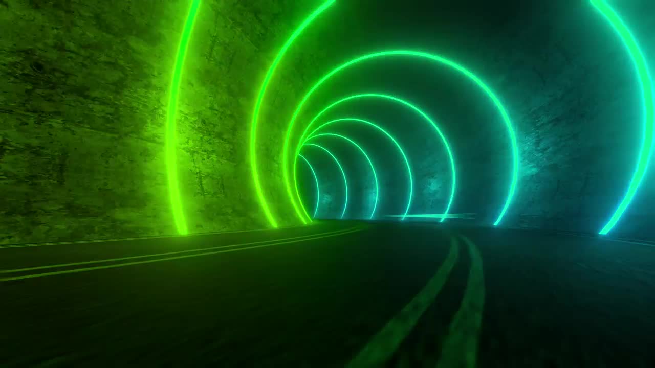 Free Stock Video Traveling Down A Road In A Tunnel Lit By Circles Live Wallpaper - Free Download