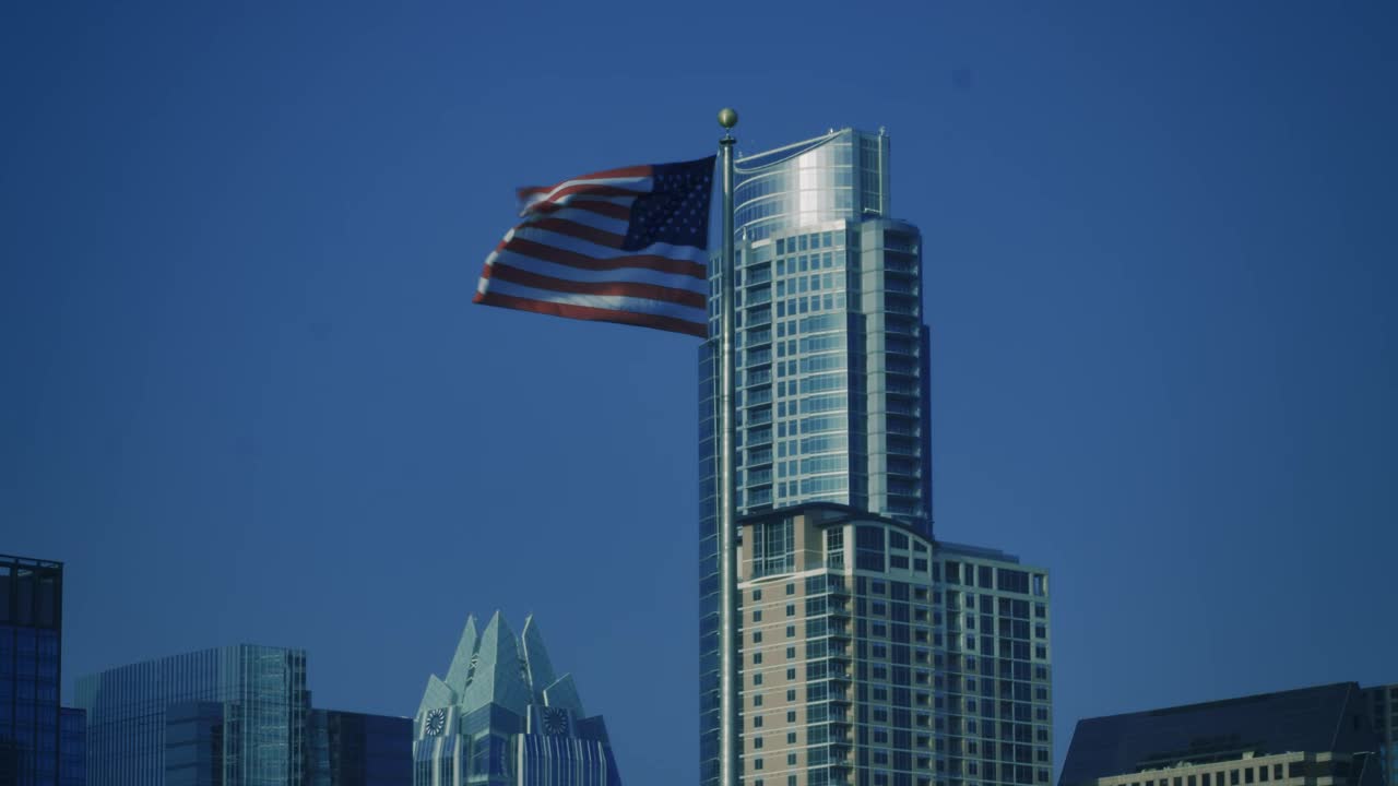 Stock Video Flag Of The United States Waving On Top Of A Live Wallpaper For PC - Free Download