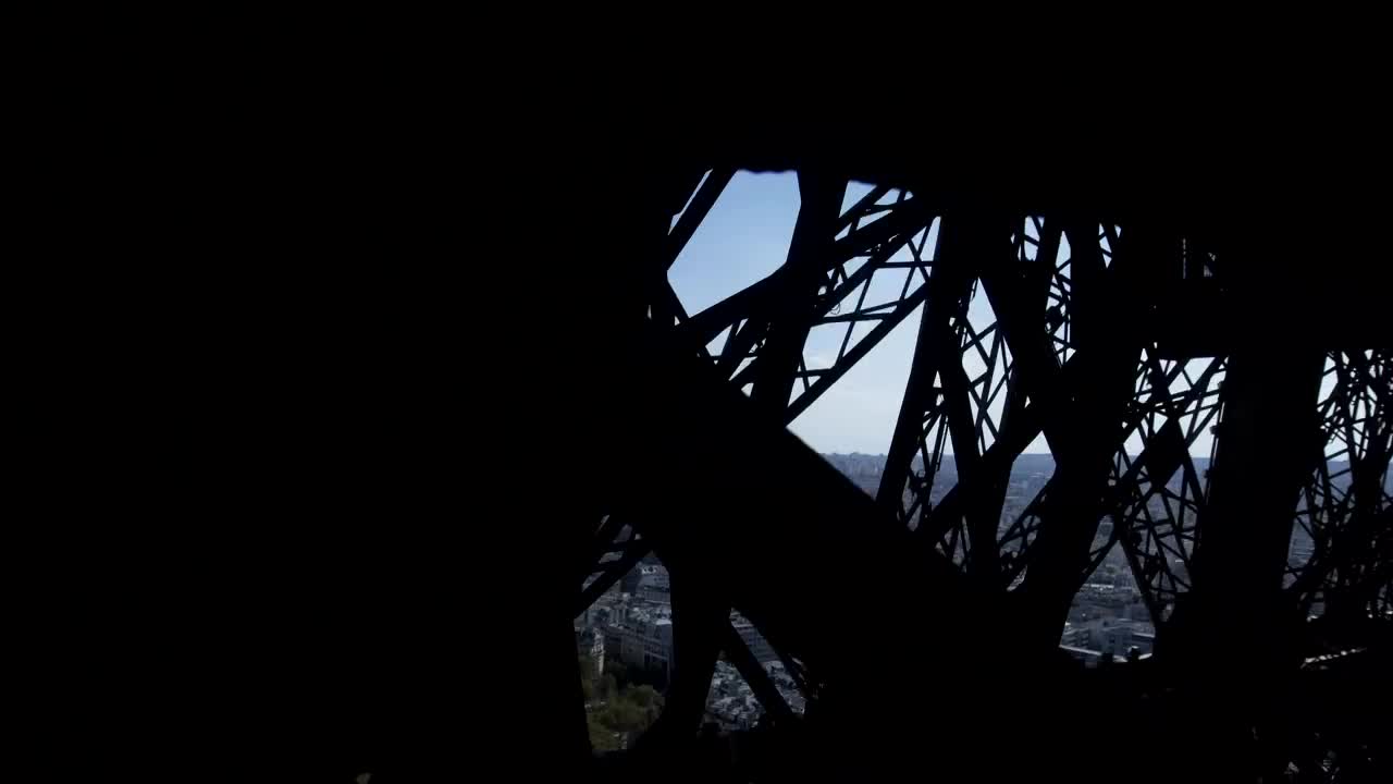Stock Video Eiffel Tower Elevator Going Down Live Wallpaper For PC - Free Download