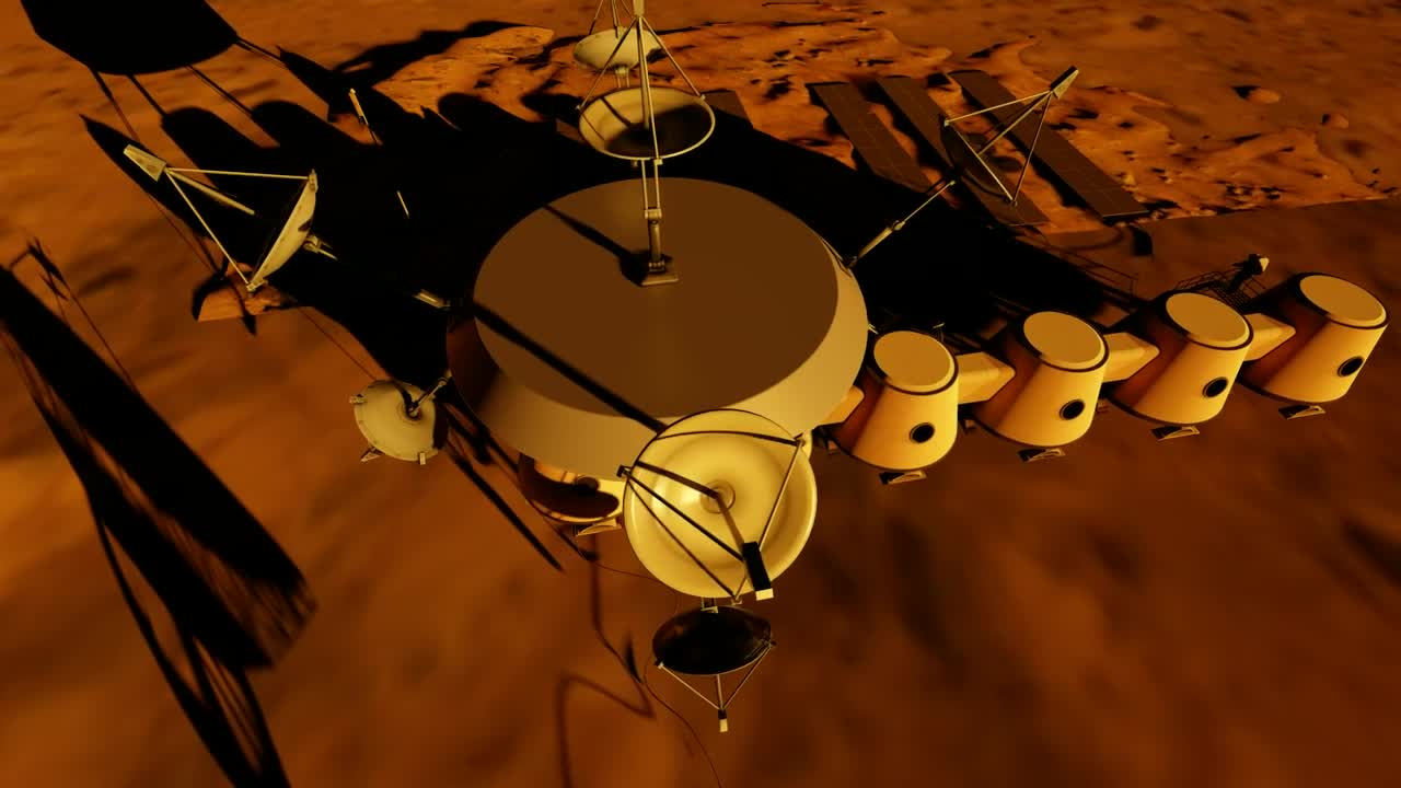 Free Video Stock Space Station On The Surface Of Mars Live Wallpaper - Free Download