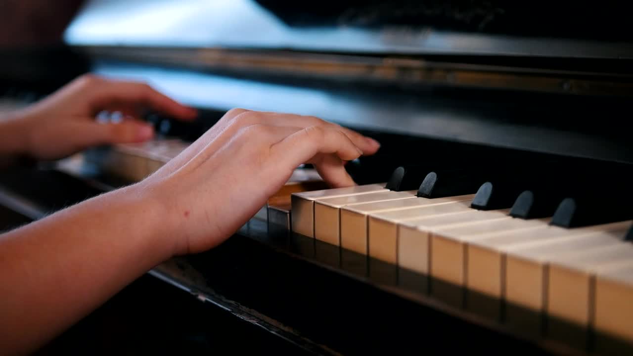 Stock Video Hands Playing An Old Classical Piano Animated Wallpaper - Free Download